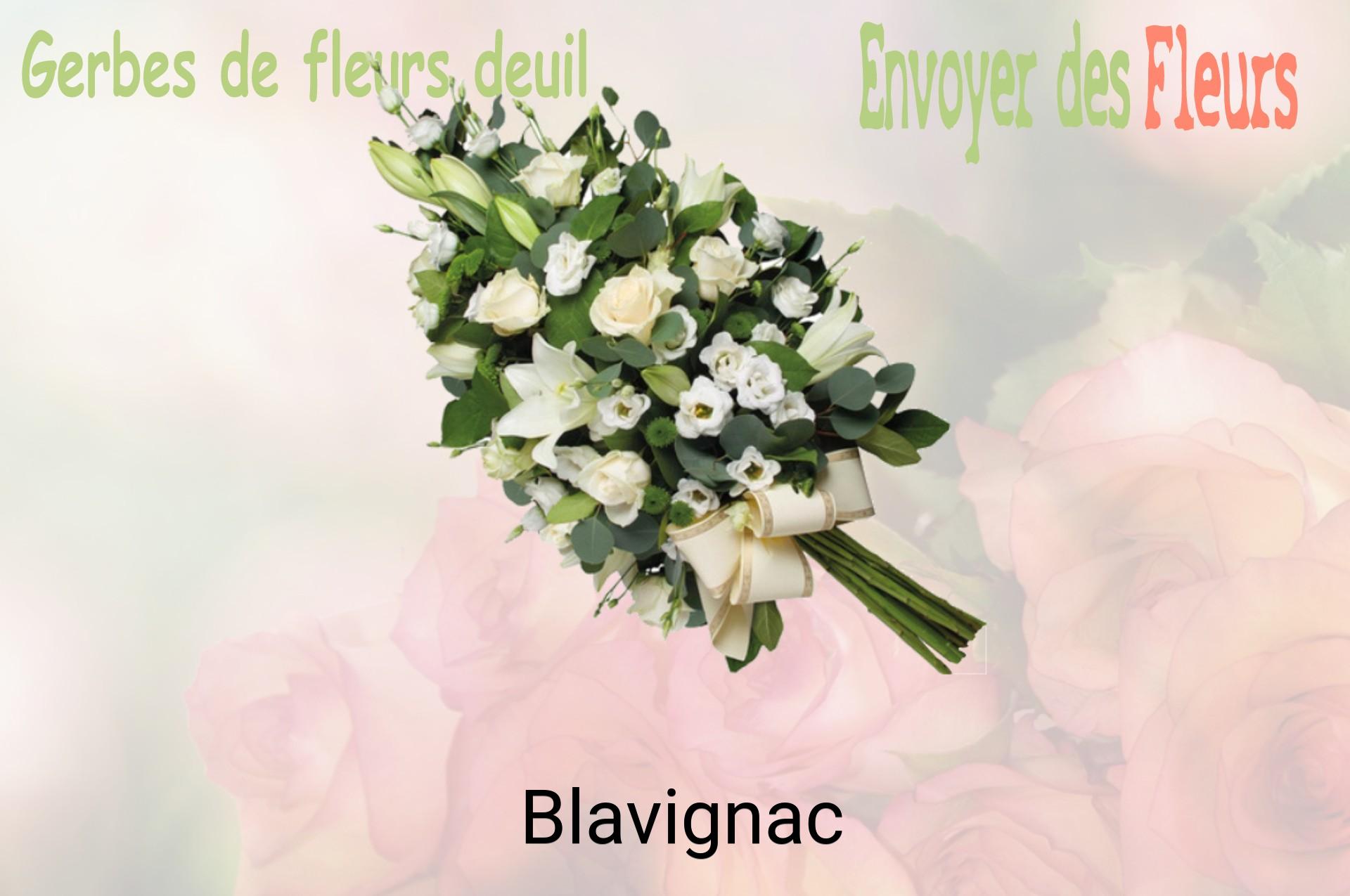 Gerbe de fleurs de deuil livrée à Blavignac